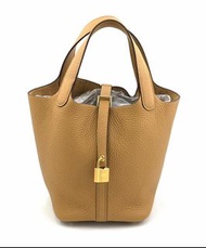 全新 Hermes Picotin 18 4B 餅乾色 金扣 B stamp