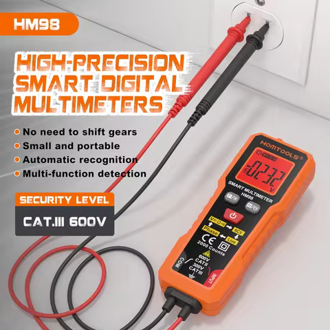 HOMTOOLS HM98 Digital Multimeter Automatic Professional 2000 Counts Auto AC/DC Votage Tester Ohm Hz