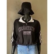 KATUN Crewneck cn sweater sweatshirt half zipper half crop zipper cotton babyterry