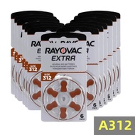 6-60 pcs Hearing Aid Batteries Size 312 Rayovac Extra Zinc Air 1.45V Hearing Aids Battery For Audífo