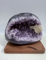 1.2kg 烏拉圭紫水晶洞 💰方解石共生