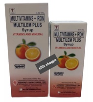 Multilem Plus Multivitamins + Iron  Syrup ( 1 Bottle )