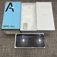 hp second oppo a55 4/64gb full set