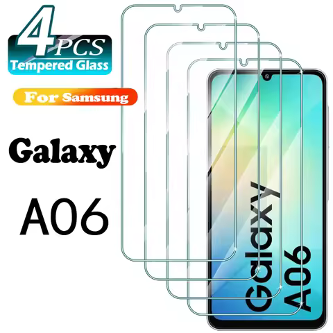 1Pcs/4Pcs For Samsung A06 Glass Samsung Galaxy A06 Tempered Glass Protective Full Cover HD 9H Screen