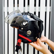 NAPOLI N011 NEW 1/2 Head Helmet with Goggles and Main Ear Covers for 12 Months.