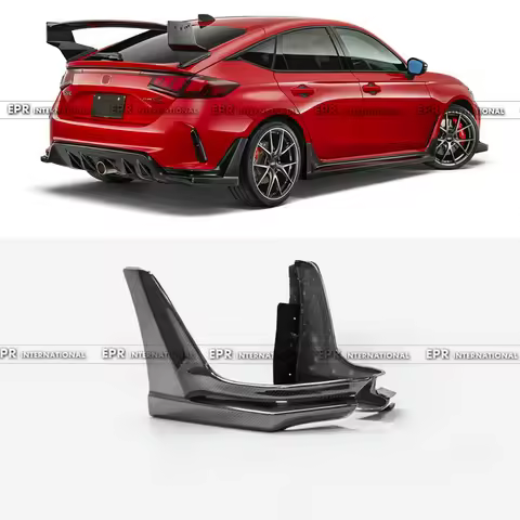 For Honda Civic Type R FL5 2023-2024 Rear Side Spats MUGEN Style Aero Kit - ABS Plastic/PU - JDM Tun