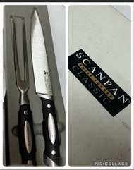 Scanpan Classic Carving Knife and Fork Set