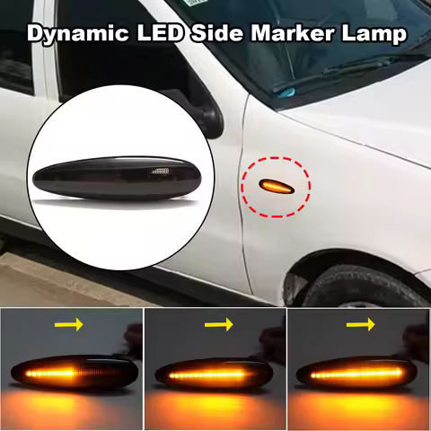 For Fiat Palio Albea Croma II Bravo Marea Siena Strada For Maserati 4200 Grandsport LED Dynamic Side
