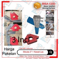 Kawat Las Solder Bakar Patri Pipa Besi Aluminium 10Pcs + Siku Magnet