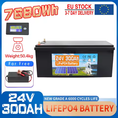 12v 24v LiFePO4 Battery Pack 100Ah 200Ah 300Ah 350Ah 600Ah Portable Rechargeable Bateria Built in BM