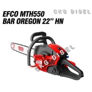 terhemat chainsaw mesin gergaji kayu efco mth 550 + bar oregon 22 inch