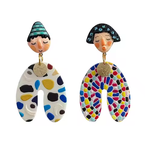 Top Sale Fashion Colourful Dangle Earrings for Women Accessories Stud Earring Y2K Pendientes New In 