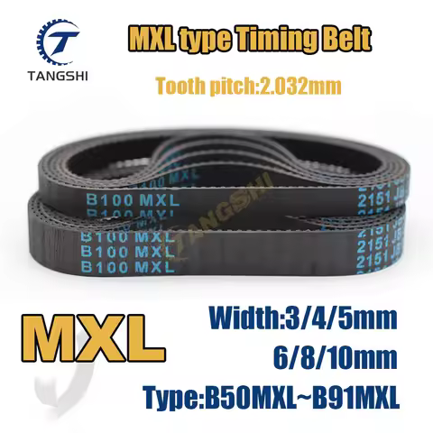 MXL Timing Belt Width 3mm to 10mm Type:B50MXL B55MXL B60MXL B65MXL B70MXL B75MXL B80MXL B85MXL B86MX