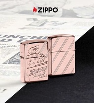 Zippo - 48768 限量版 75周年SCRIPT標誌 玫瑰金內膽火機 防風打火機 | ZIPPO 指定授權經銷商 |美國製造 | 收藏