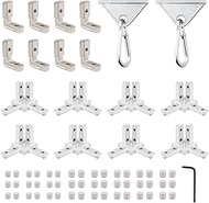 18 Pack 3030 Aluminum Extrusion Connector Hardware Accessories Include 3-Way Corner Bracket, Inside 