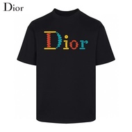 Di or100% Origianl Unisex Big Logo Print Fashion T-Shirts Loose and Breathable Half-sleeved Tops for Couples