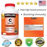 (MADE IN USA) Vitamin-C Kirkland powerful antioxidant crucial for immune system support promoting skin elasticity and wound healing reducing the risk of chronic diseases and supporting overall vitality(REPACKED FROM THE ORIGINAL BOTTLE)