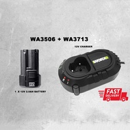 WORX BATTERY PACK WA3506 CHARGER WA3713 12V 2.0AH BATTERY 12V 1.5A LITHIUM CHARGER 12V BATTERY