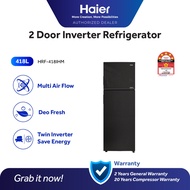 (KL Delivery) Haier 418L/458L 2 Door Refrigerator Twin Inverter 5 Star Energy Saving HRF-418IHM HRF-