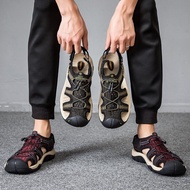 ❇ 39-48 Size Men‘s Hiking shoes Cowhide sandals Waterproof Comfortable Beach shoes