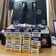 Genuine NGK spark plugs regular - platinum - iridium with all codes: CPR8EAIX, CPR9EAIX, CR6HIX, CR6