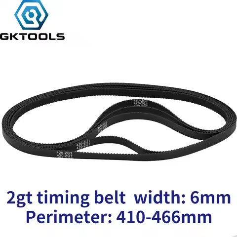GKTOOLS C-10 3D Printer GT2 6mm Closed Loop Rubber 2GT Timing Belt Length 410 420 426 430 436 440 44
