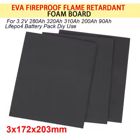 7/10/15pcs Adhesive EVA Foam Battery Insulator V0 Flame Retardant Anti-collision for 3.2V 280Ah 320A