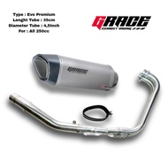 Full system exhaust r25/mt25, cbr250rr, ninja250, z250, original grace type evo premium