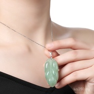 Neck Jewelry Jade Burmese Leaf Pendant Jade Pendant Jade Pendant Men Women Pendant Natural Jade A Pr