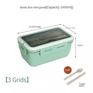 1100ml Macaroon Lunch Box Wheat straw Bento lunch Thermal Bag student lunch box Japanese lunch box