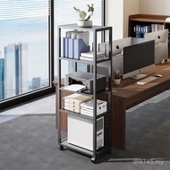 Computer Wheeled Printer Multi-Layer Office A9L Host Storage Small Movable Floor Rack Bookshelf RD9V