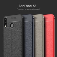 For Asus Zenfone 5 5Z ZE620KL ZS620KL Anti-slip Silicone Protective Case,Full Package, Anti-slip Soft Ultra-thin Frosted Litchi Skin Pattern Mobile Phone Case