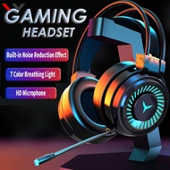 Gaming Headphone with Mic Noise Cancelling G58 Wired Headset Gaming Headphone RGB Light 7.1 Surround