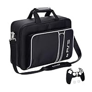 G-STORY PS5 bag, PS5 transport bag, carry bag for PS5 consoles with zips made of zinc alloy, bag for PS5 controllers and accessories, PS5 controller skin x 1 included