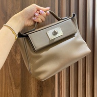 2424 21 mini 米灰拼大象灰 evercolor皮銀扣