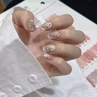 全新波點玻璃珠猫眼波點純手工定制美甲可卸穿戴甲（送五件套） Brand new polka dot glass bead cat eye polka dot handmade custom nail 