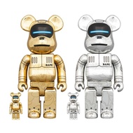 BE@RBRICK Sorayama x Baby Milo(R) 100% &amp; 400% Gold Ver./Silver Ver. Set