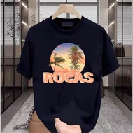 Kaos Distro Pria T-Shirt Dasar Pria Huruf Sederhana RUCAS Print T-Shirt Musim Panas Primiere RUCAS