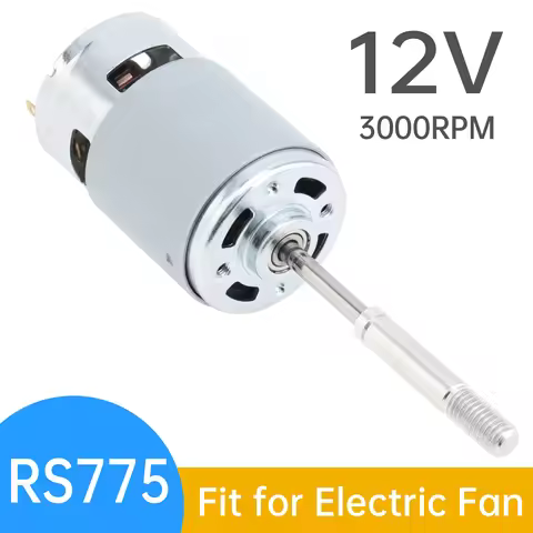 RS775 Fan Motor 12V 3000RPM 220V AC DC Motor for Electric Fan Replacement High Efficiency Stable RS-