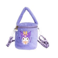 [Ready Original BKK] Kuromi/ Fur Shoulder Bag Sanrio Kuromi/ Bag Kuromi Makeup Bag Kuromi/ Pouch Mak