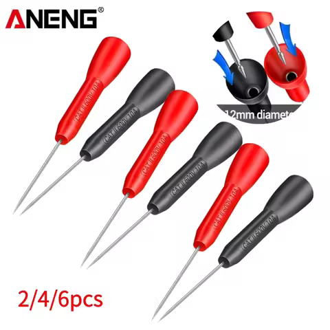 2/4/6pcs Insulation Piercing Needle Pin Non Destructive Multimeter Test Probe 10A 600V for 2/4mm Tes