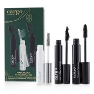 cargo COSMETICS - 睫毛膏套裝：1x 羽扇睫毛膏, 1x 德州加大碼睫毛膏, 1x 睫毛雨衣 3pcs - [平行進口]