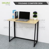 OKURA Writing Desk / Foldable Computer Desk with Metal Frame / Home Office / Writing Table / Study D
