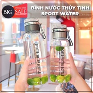 Sport Glass Water Bottle WITH FILTER, FREE BOTTLE BAG Water Bottle Glass Bottle