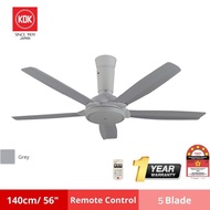 KDK 5 BLADE REMOTE CONTROL CEILING FAN K14YZ