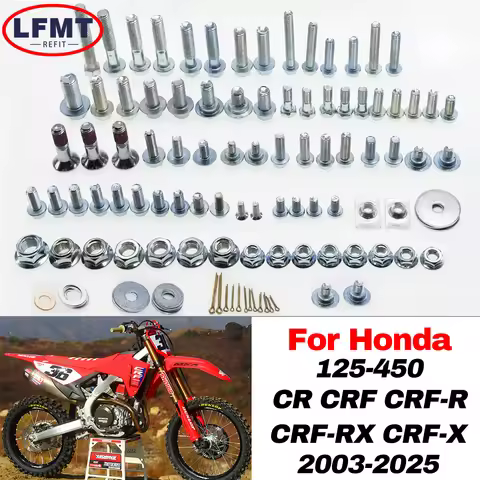 Motorcycles Fairing Fender Screw Bolt Kit Fastener Set For Honda CR CRF 125 250 CR125 CR250 CRF250 4