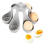 6 Egg Silicone Boiler Rack Cooker For Soft Hard Boiled Eggs