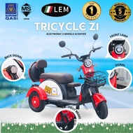 ★LEM★NEW TRICYCLE Z1 / Z15 basikal elektrik 3 roda/ 3 wheel electric scooter for adult