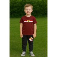 Children's Middle Flag T-shirt and Jogger Set August 17th Indonesian Independence Day 80 Indonesian 