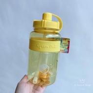 Original Taiwan Green Bell BPA Free Drinking Water Bottle With Shoulder Strap And Straw 600ML-2500ML